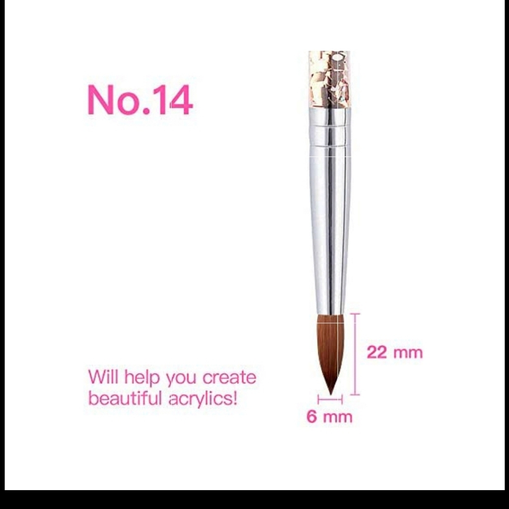 Beetles Acrylic Nail Brush #14 - Picture 2 of 12